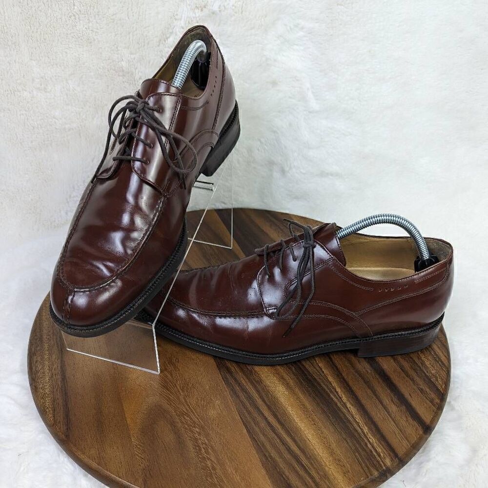 Johnston And Murphy Sheepskin Signature Series Brown Wine Mens Shoes Size 11